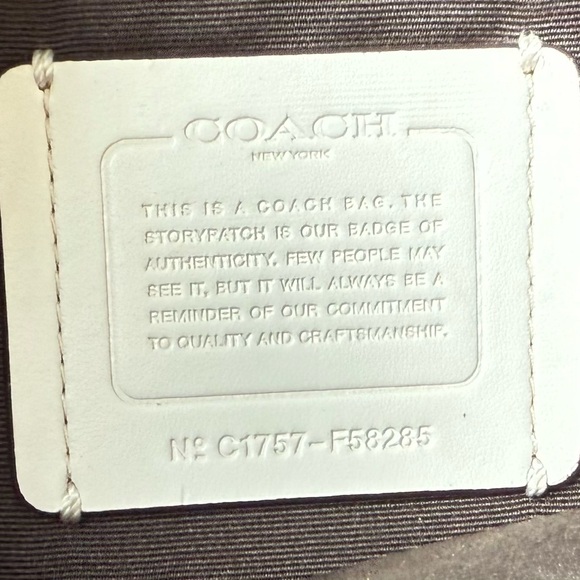 Coach Beige Signature Crossbody with White Trim and Gold Hardware - Picture 11 of 13